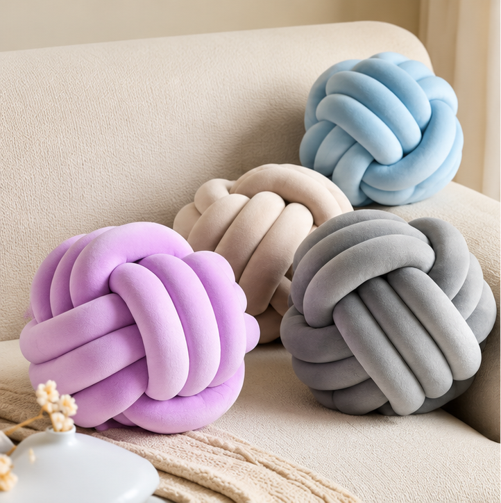 CloudKnot Velvet Cushion