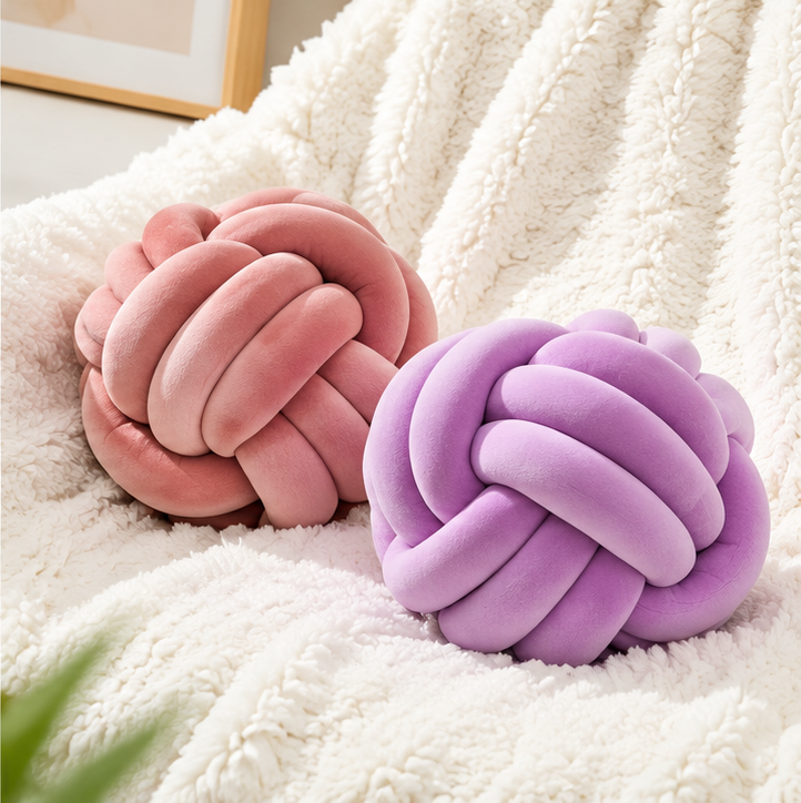 CloudKnot Velvet Cushion
