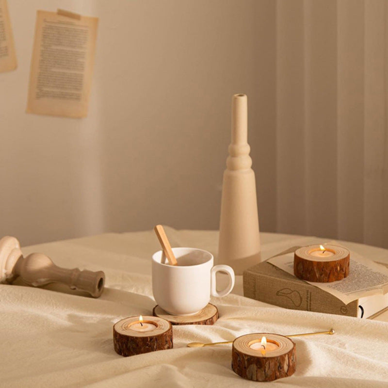 Wood Candle Holder