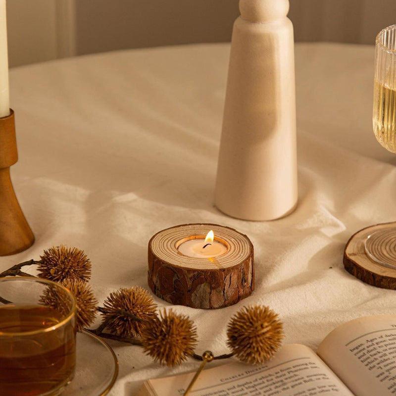 Wood Candle Holder