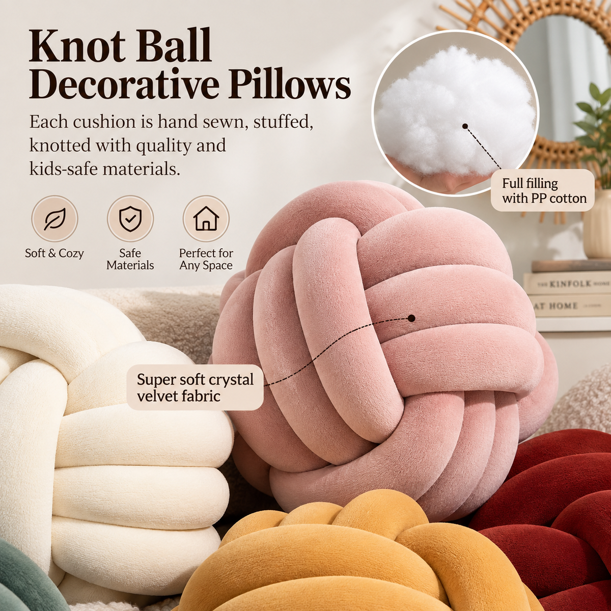 CloudKnot Velvet Cushion