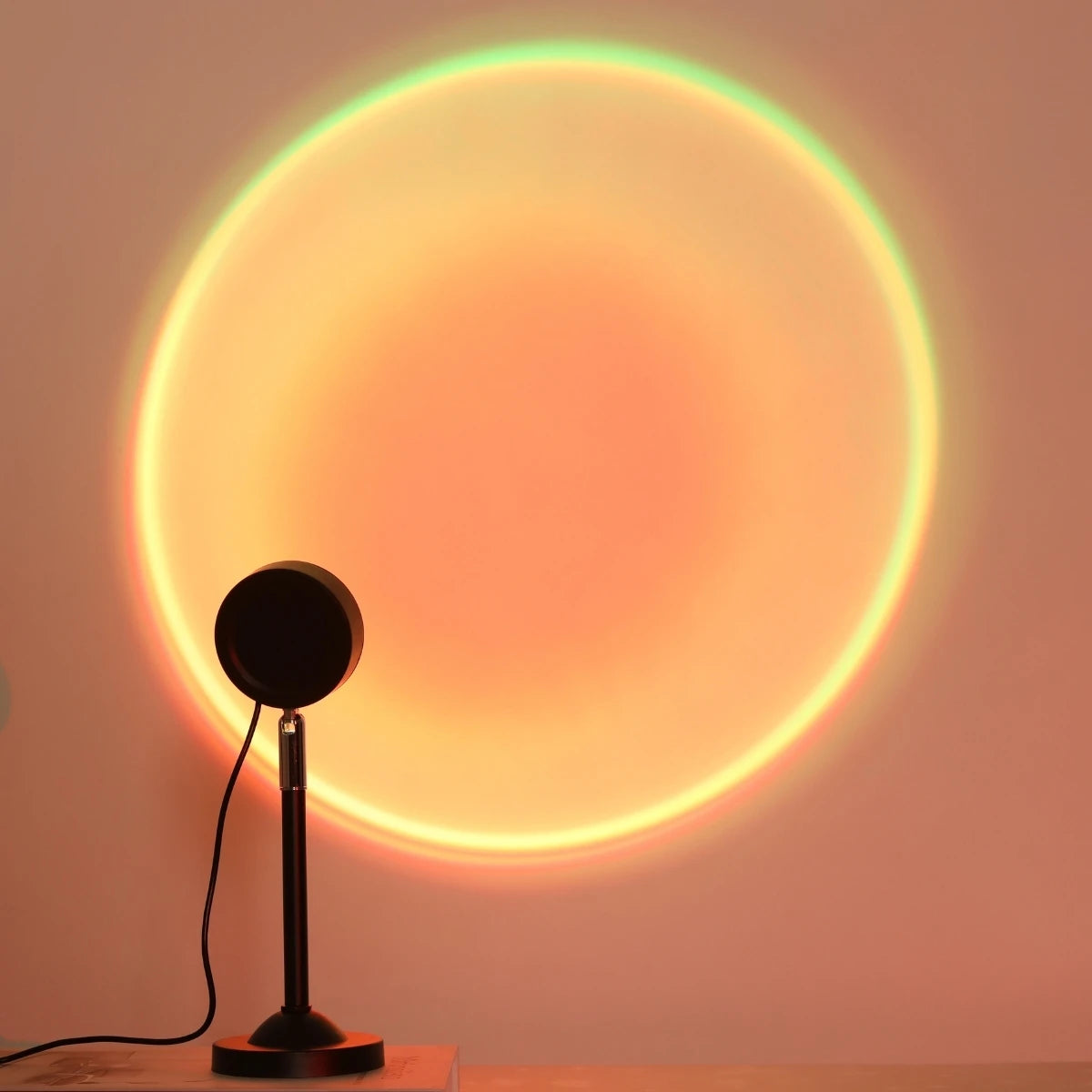 USB Sunset Lighting Ambient Projection Night Light for Home Décor, Relaxing Lighting in Bedroom and Living Room