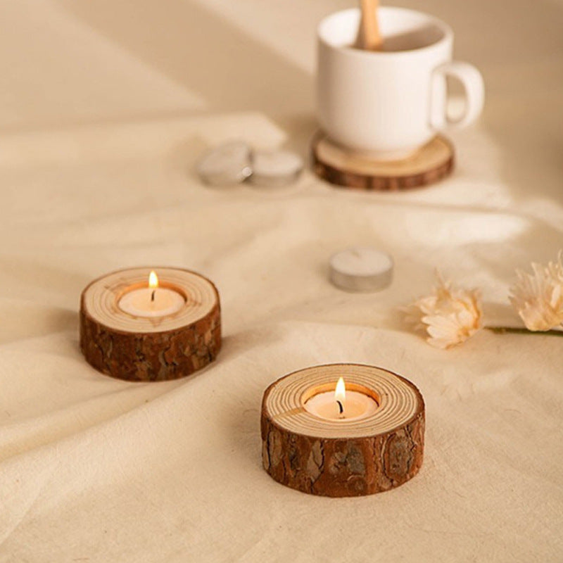 Wood Candle Holder